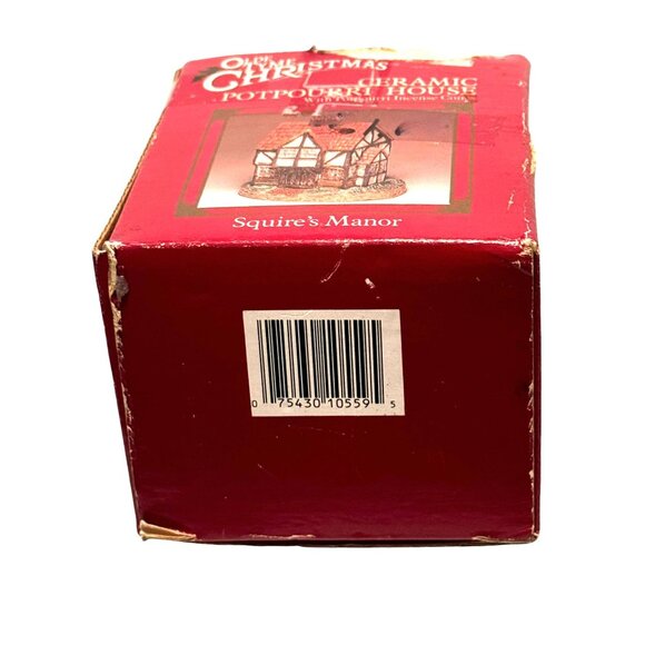 Olde Thyme Christmas Earth Scents Ceramic Potpourri House - Picture 7 of 9